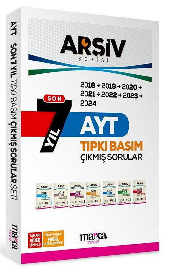 Son 7 Yıl AYT ARŞİV Serisinin Kullanımı Basım Fasikül Fasikül Çıkmış Sorular Tamamı Video Çözümlü