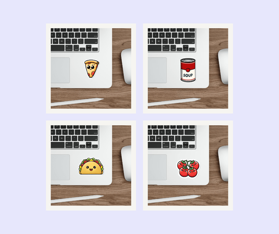 Soup, Pizza, Taco & Tomato Food Sticker Bundle - mezetto KEOLIX KEOLIX