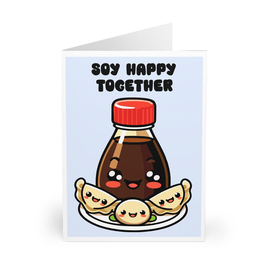 Soy Happy Together Card – Cute Foodie Pun for Couples - mezetto KEOLIX KEOLIX