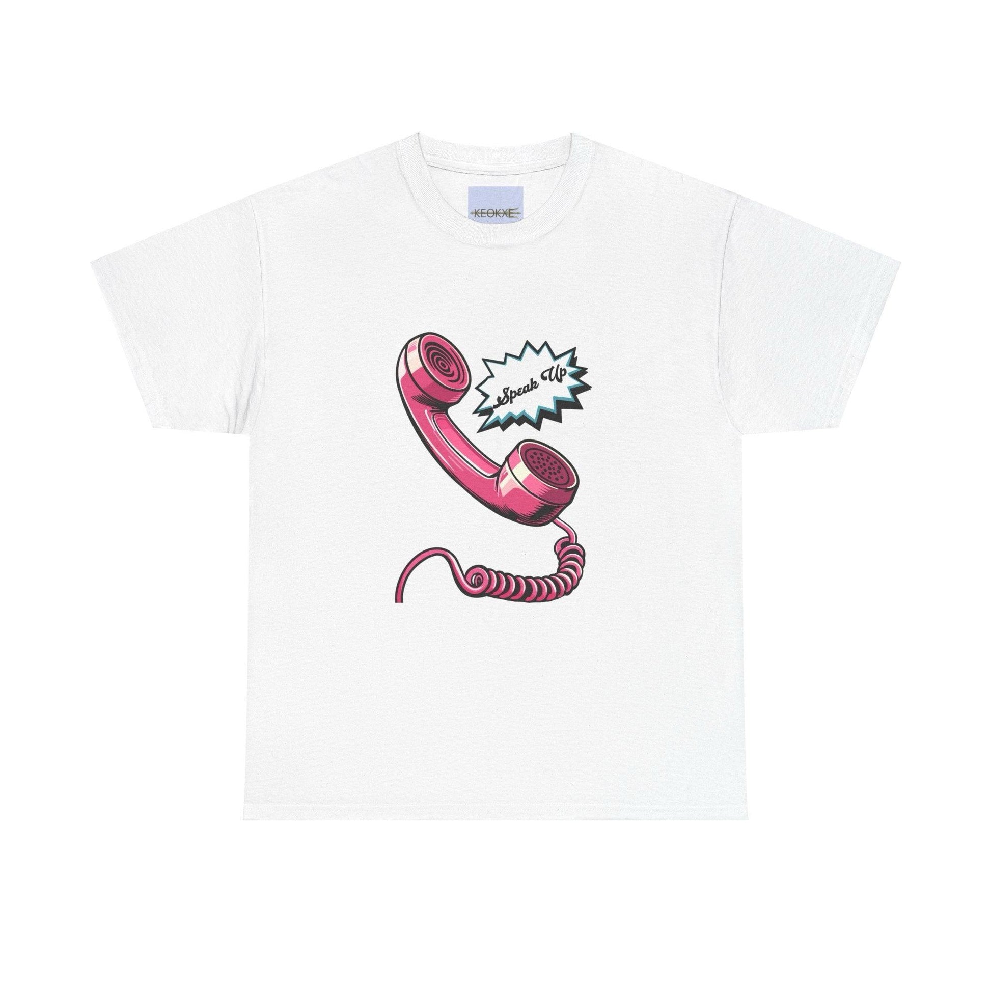 Speak Up T-Shirt | Retro Phone Empowerment Graphic Tee - mezetto KEOLIX KEOLIX