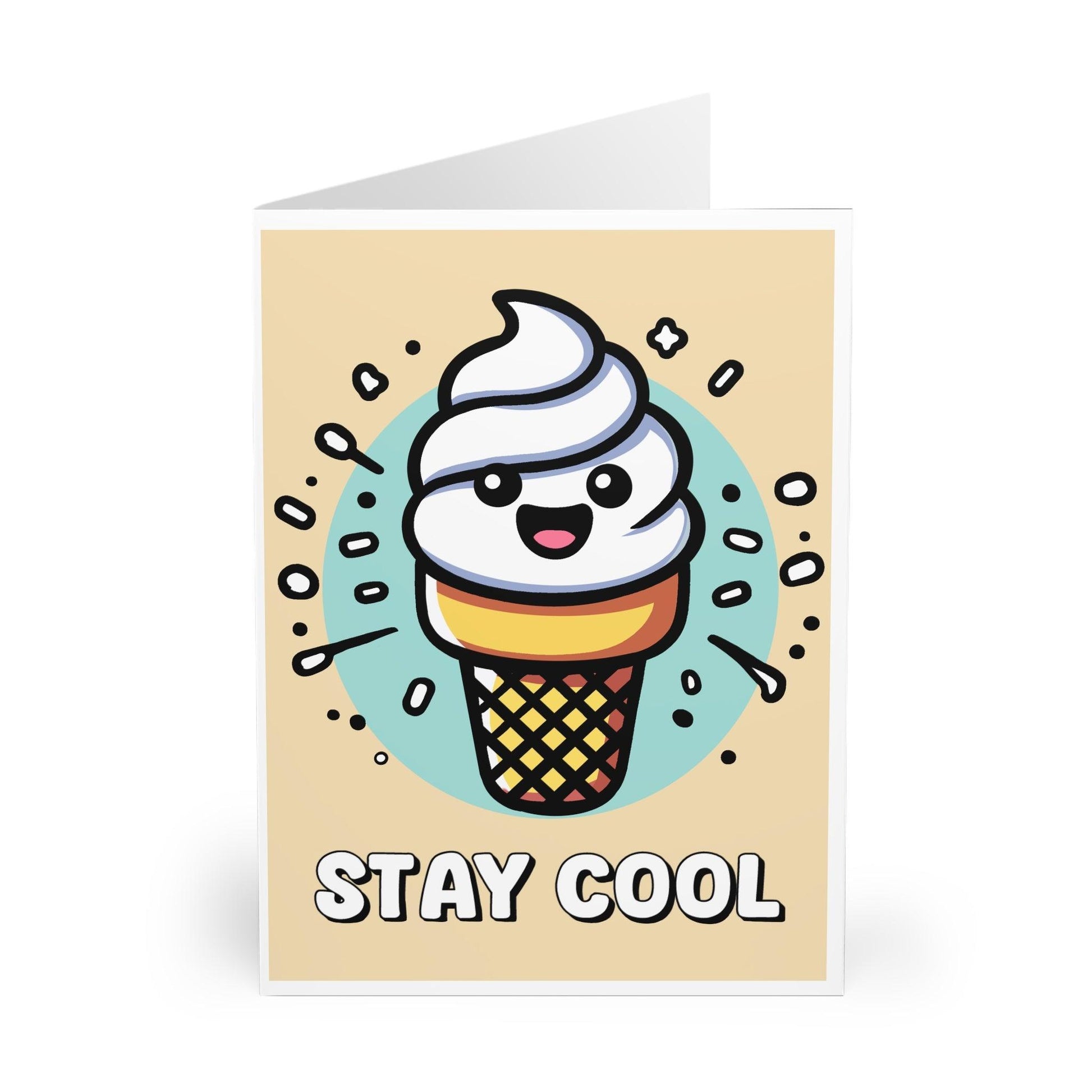 Stay Cool Card – Ice Cream Pun Greeting for Any Occasion - mezetto KEOLIX KEOLIX