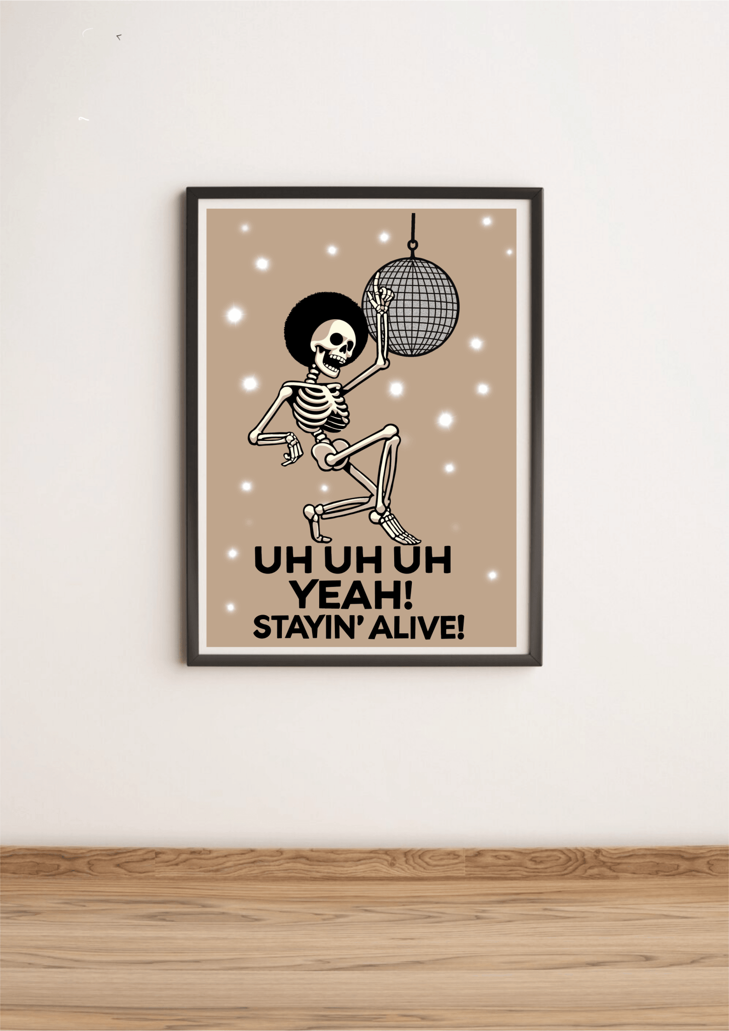 Staying Alive Skeleton Disco Art Print – Funky & Fun - mezetto KEOLIX KEOLIX