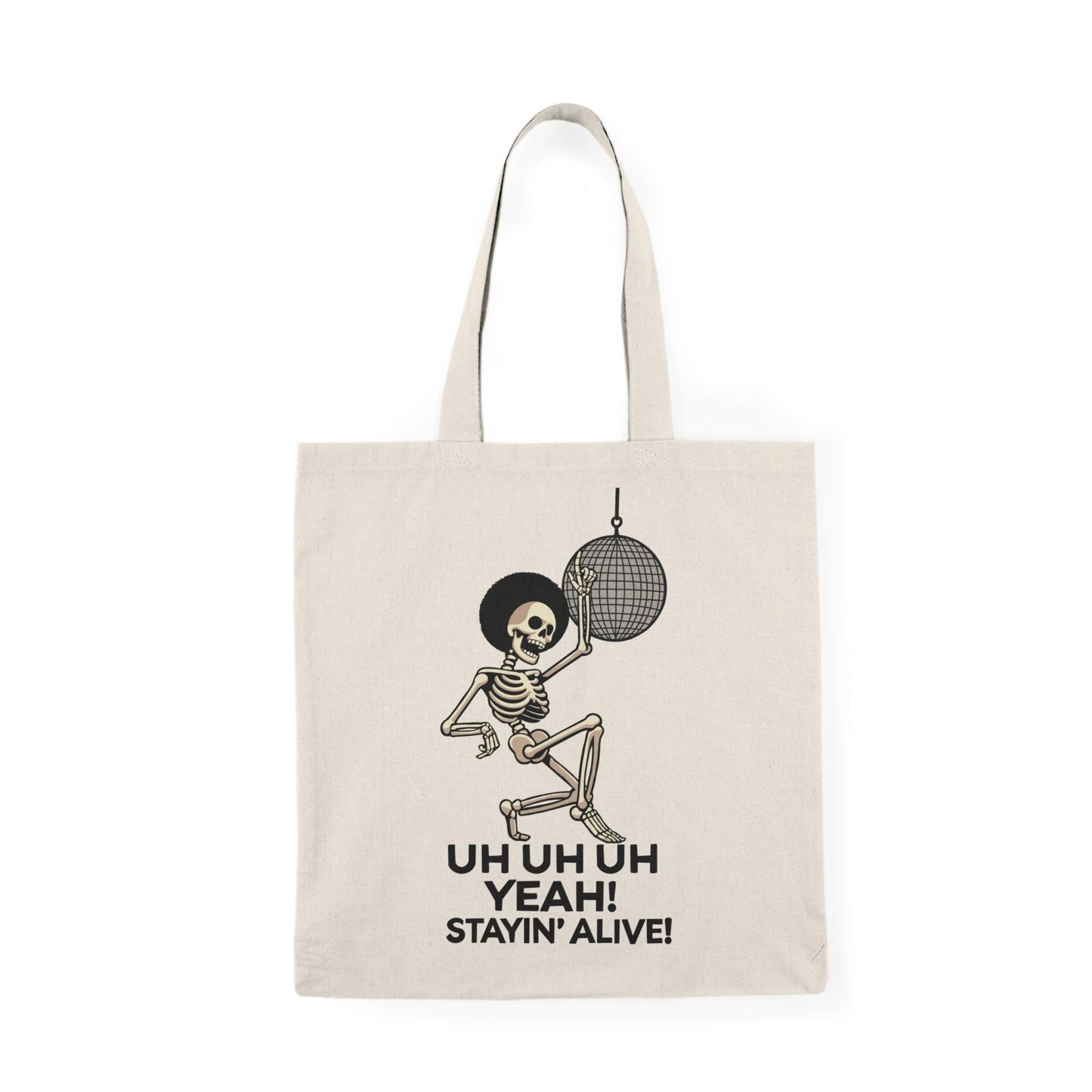 Staying Alive Tote – Disco Skeleton Recycled Cotton Bag - mezetto KEOLIX KEOLIX