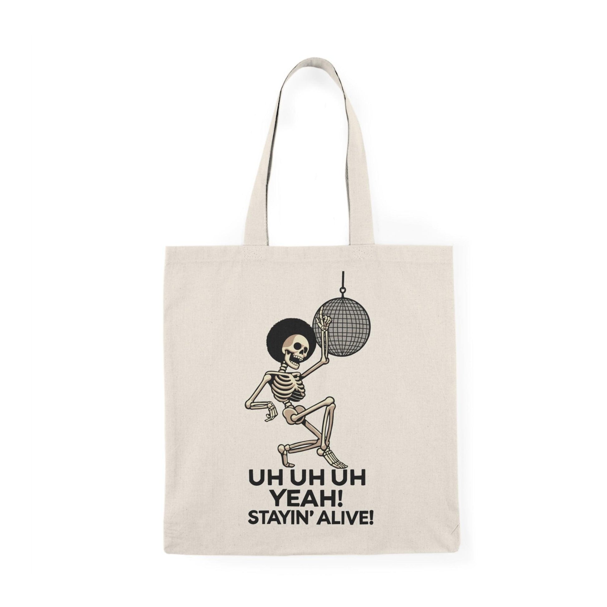 Staying Alive Tote – Disco Skeleton Recycled Cotton Bag - mezetto KEOLIX KEOLIX