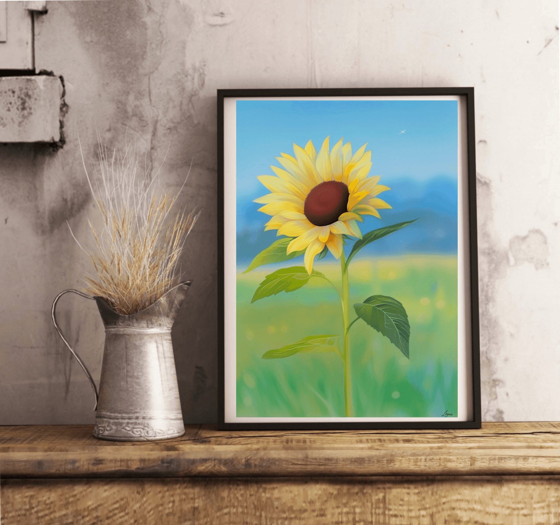 Sunflower Print – Bright Floral Wall Art - mezetto KEOLIX KEOLIX