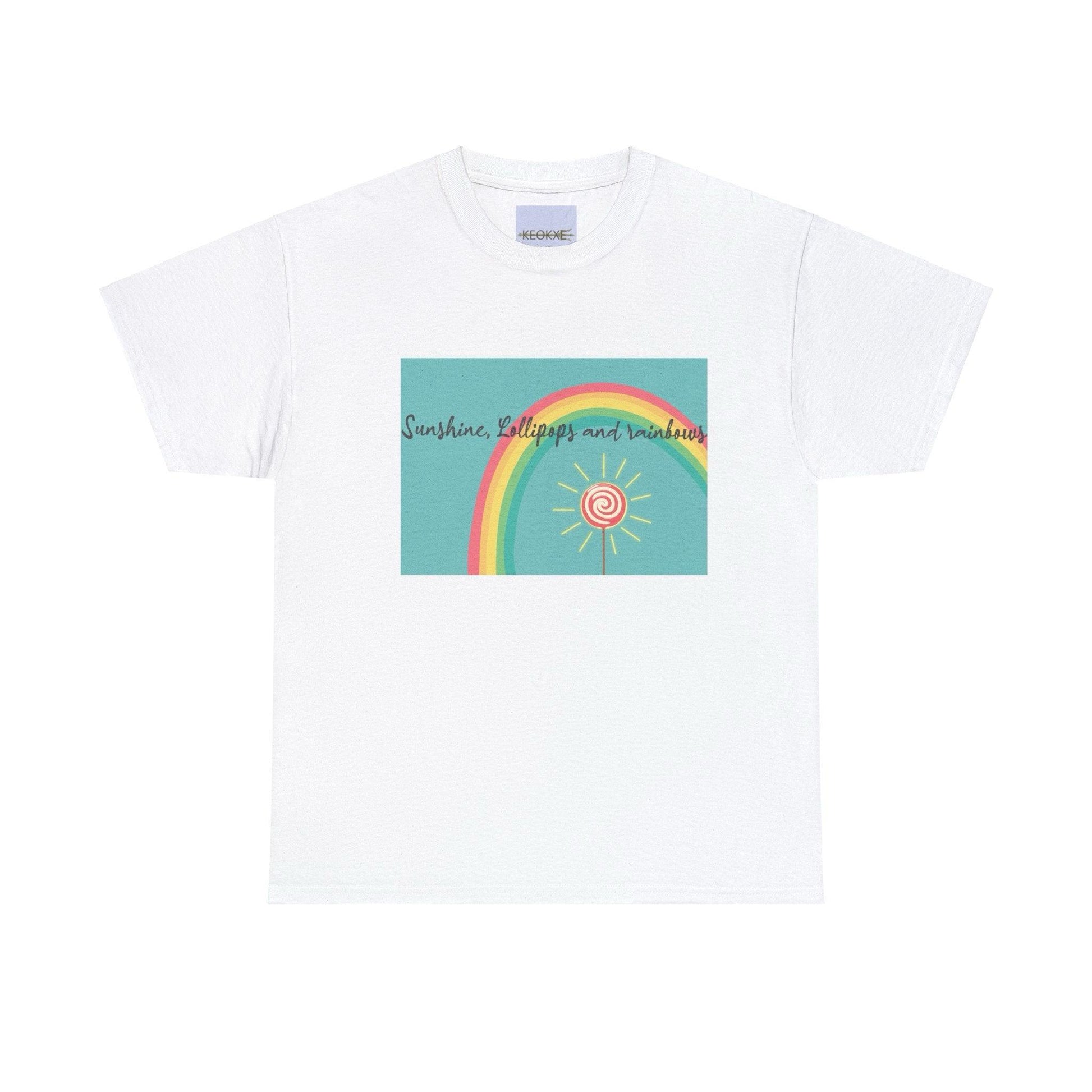 Sunshine, Lollipops and Rainbows T-Shirt | Joyful Design - mezetto KEOLIX KEOLIX