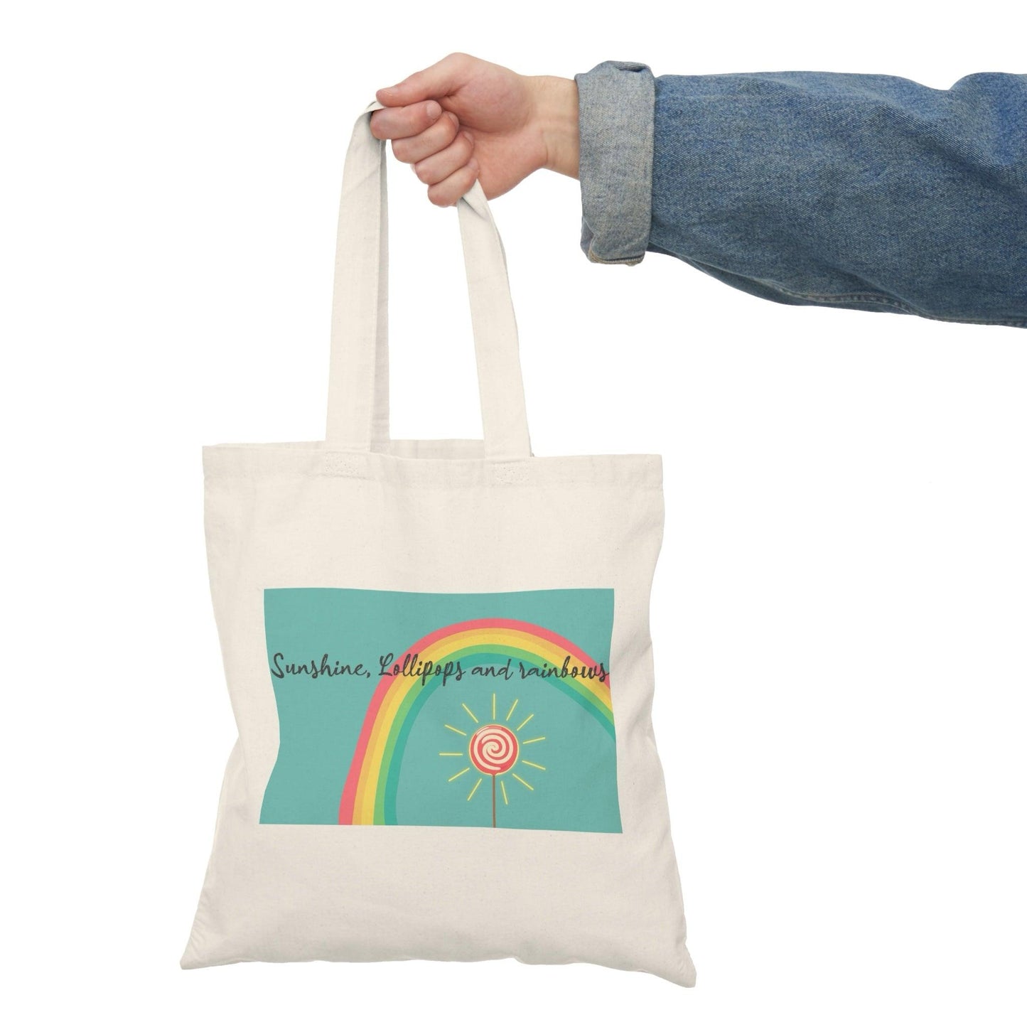 Sunshine Lollipops Rainbow Tote – Recycled Cotton Bag - mezetto KEOLIX KEOLIX