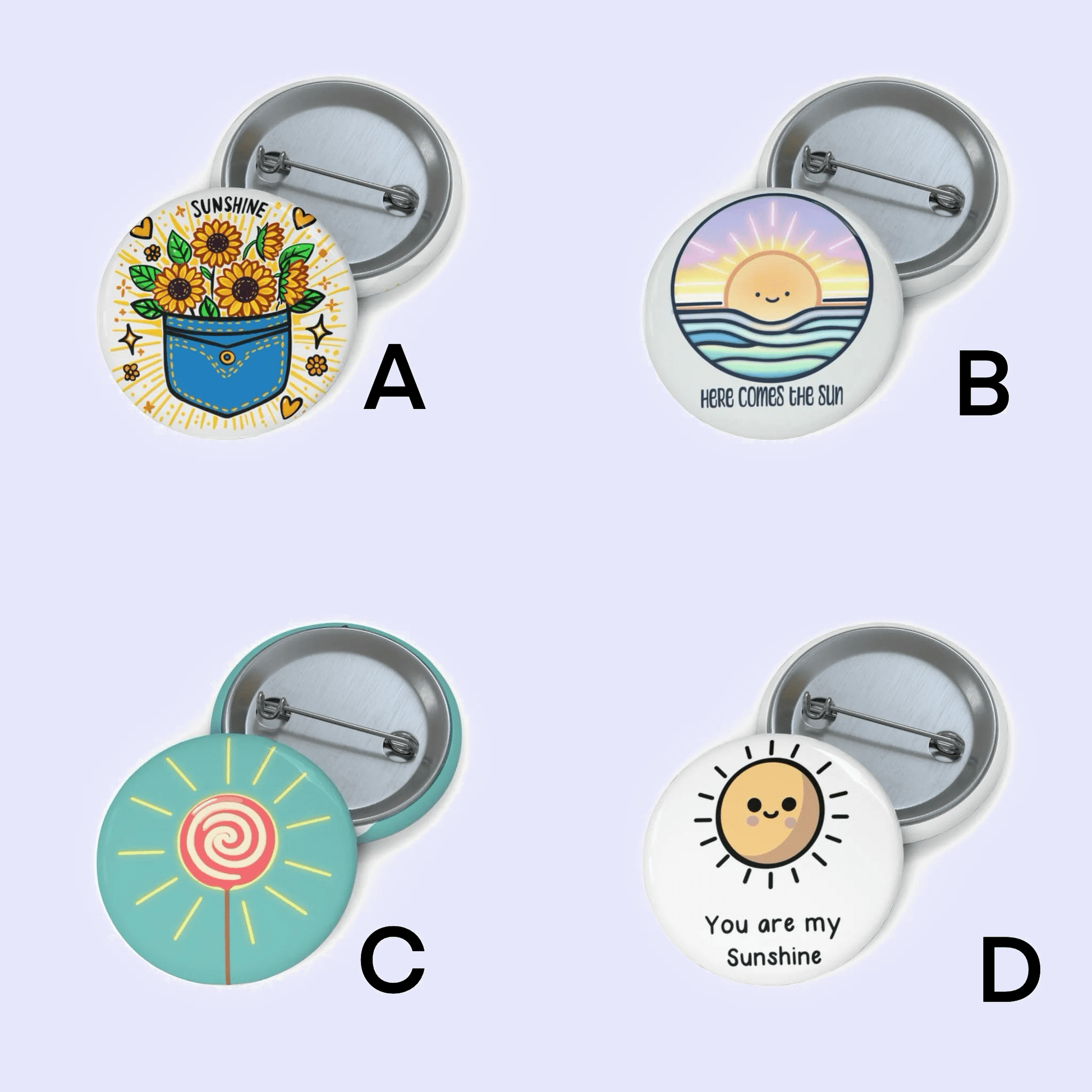 Sunshine Pin Badge Set - mezetto KEOLIX KEOLIX