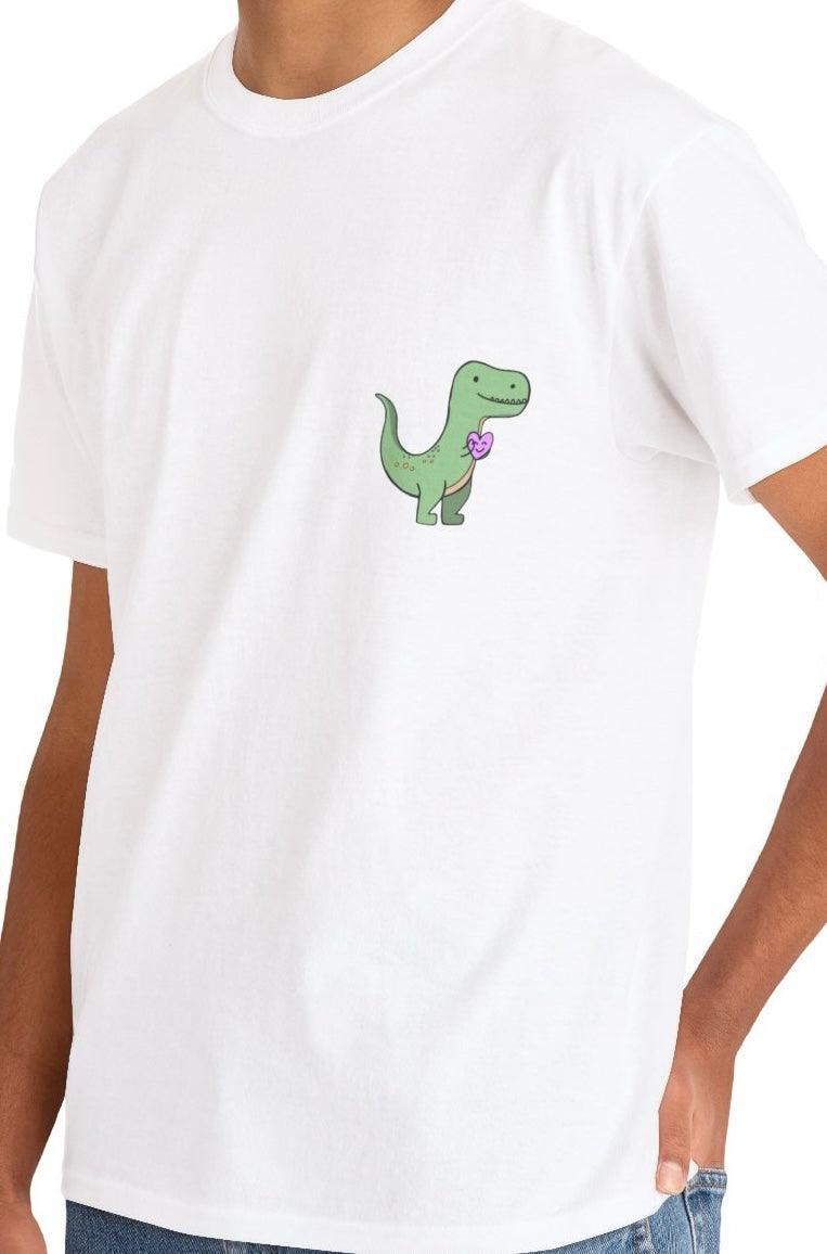 T - Rex with a Heart T-Shirt | Funny Dino Love Statement Tee - mezetto KEOLIX KEOLIX