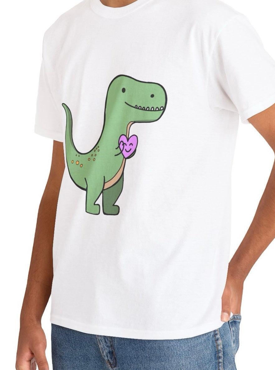 T - Rex with a Heart T-Shirt | Funny Dino Love Statement Tee - mezetto KEOLIX KEOLIX