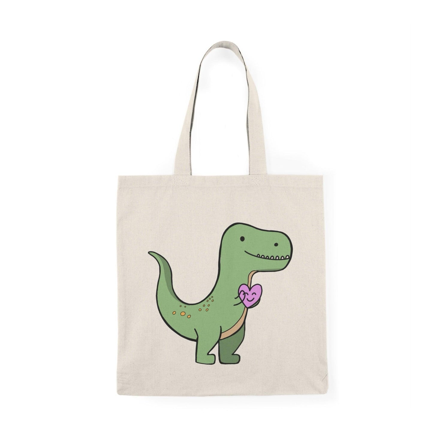 T - Rex with a Heart Tote – Funny Dinosaur Cotton Bag - mezetto KEOLIX KEOLIX