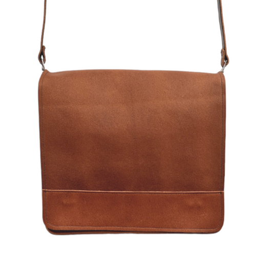 Men's Leather Tannery Messenger - Tan-0