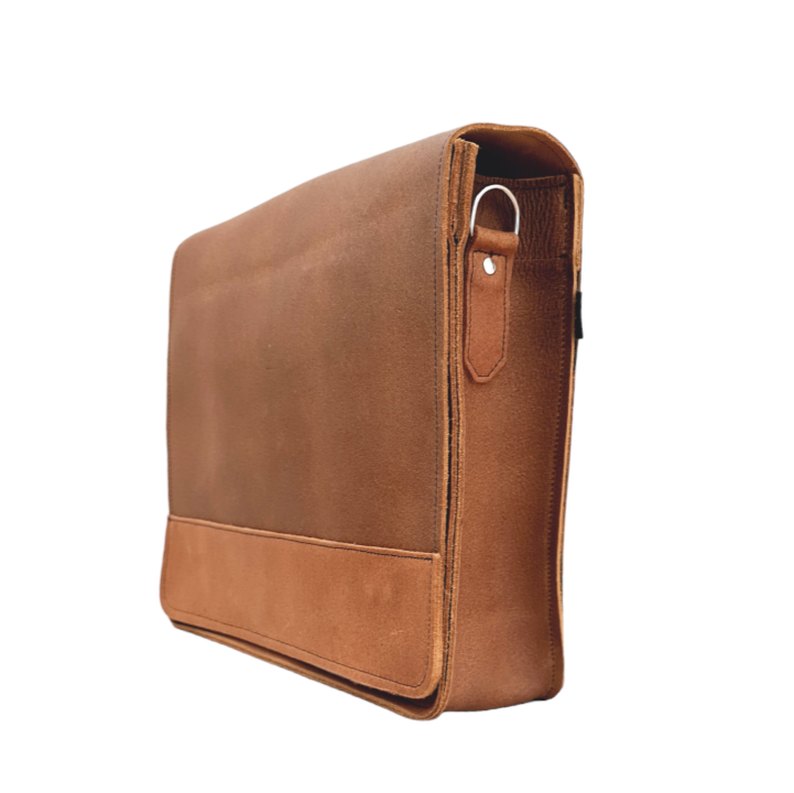 Men's Leather Tannery Messenger - Tan-1