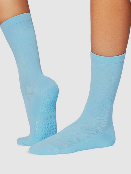 Tavi Kai Tec Crew Grip Socks - mezetto Shopify Collective Yoga Studio Store