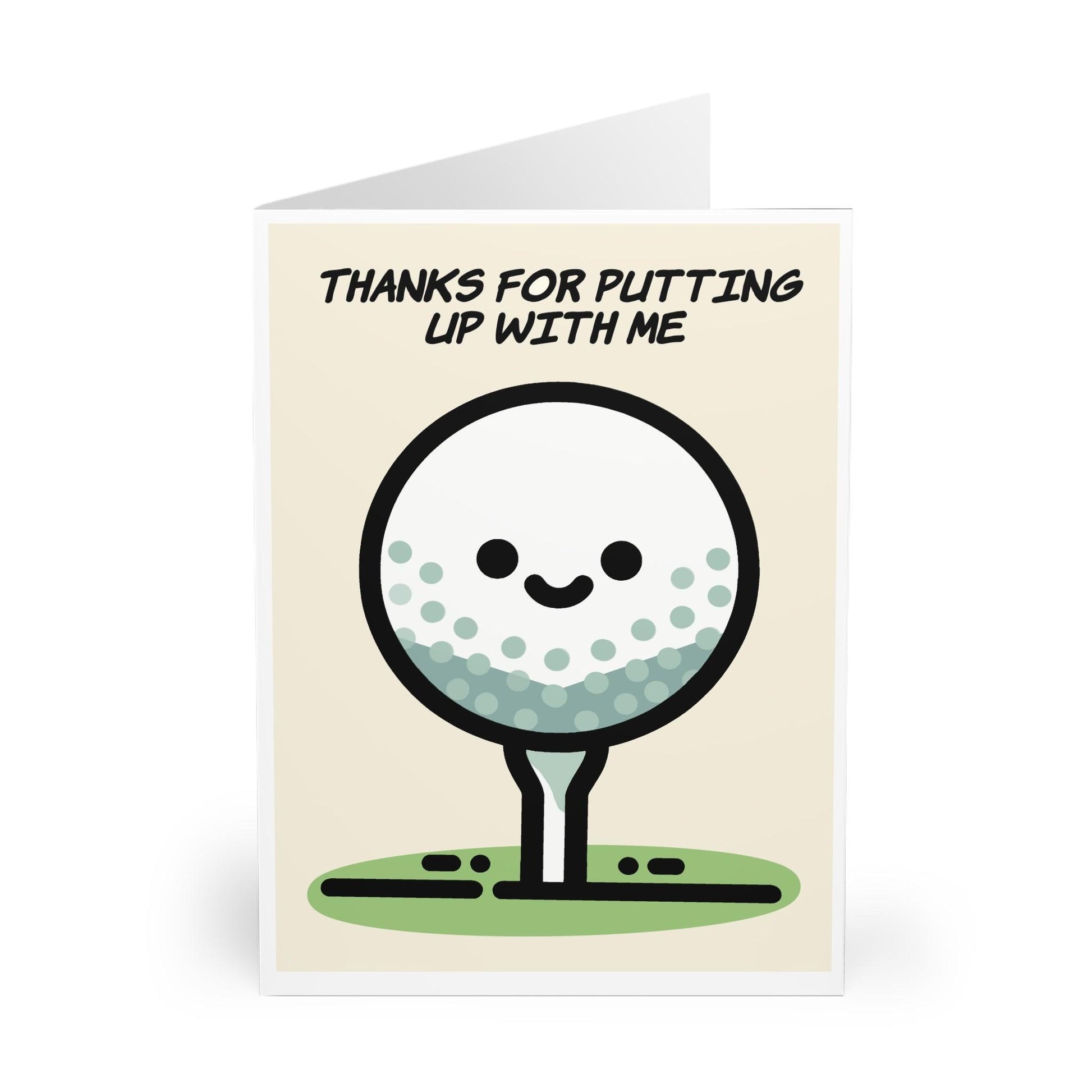 Thanks for Putting Up with Me – Funny Golf Card for Him - mezetto KEOLIX KEOLIX