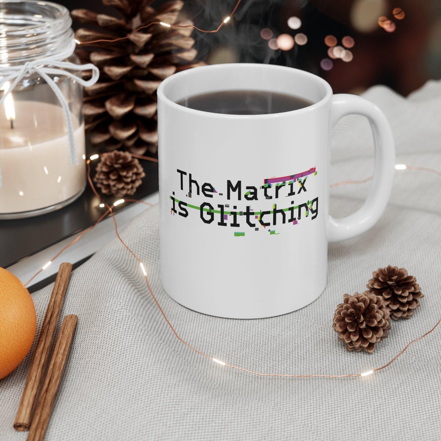 The Matrix Is Glitching Mug | Tech - Art 11 oz Gift - mezetto KEOLIX KEOLIX
