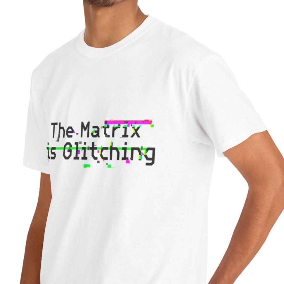 The Matrix Is Glitching T-Shirt | Digital Tech Graphic Tee - mezetto KEOLIX KEOLIX