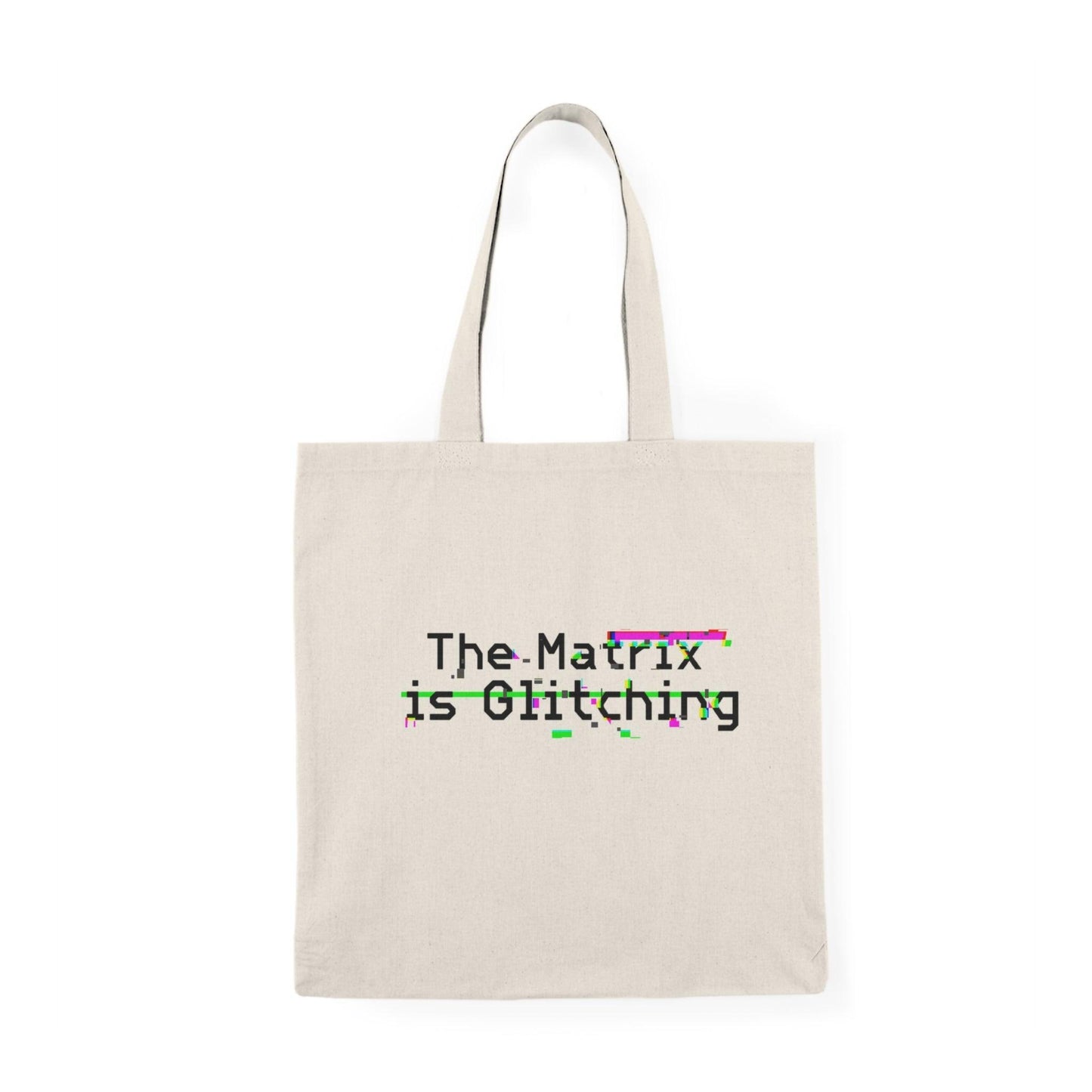 The Matrix Is Glitching Tote Bag – Bold Cyber Glitch Art - mezetto KEOLIX KEOLIX