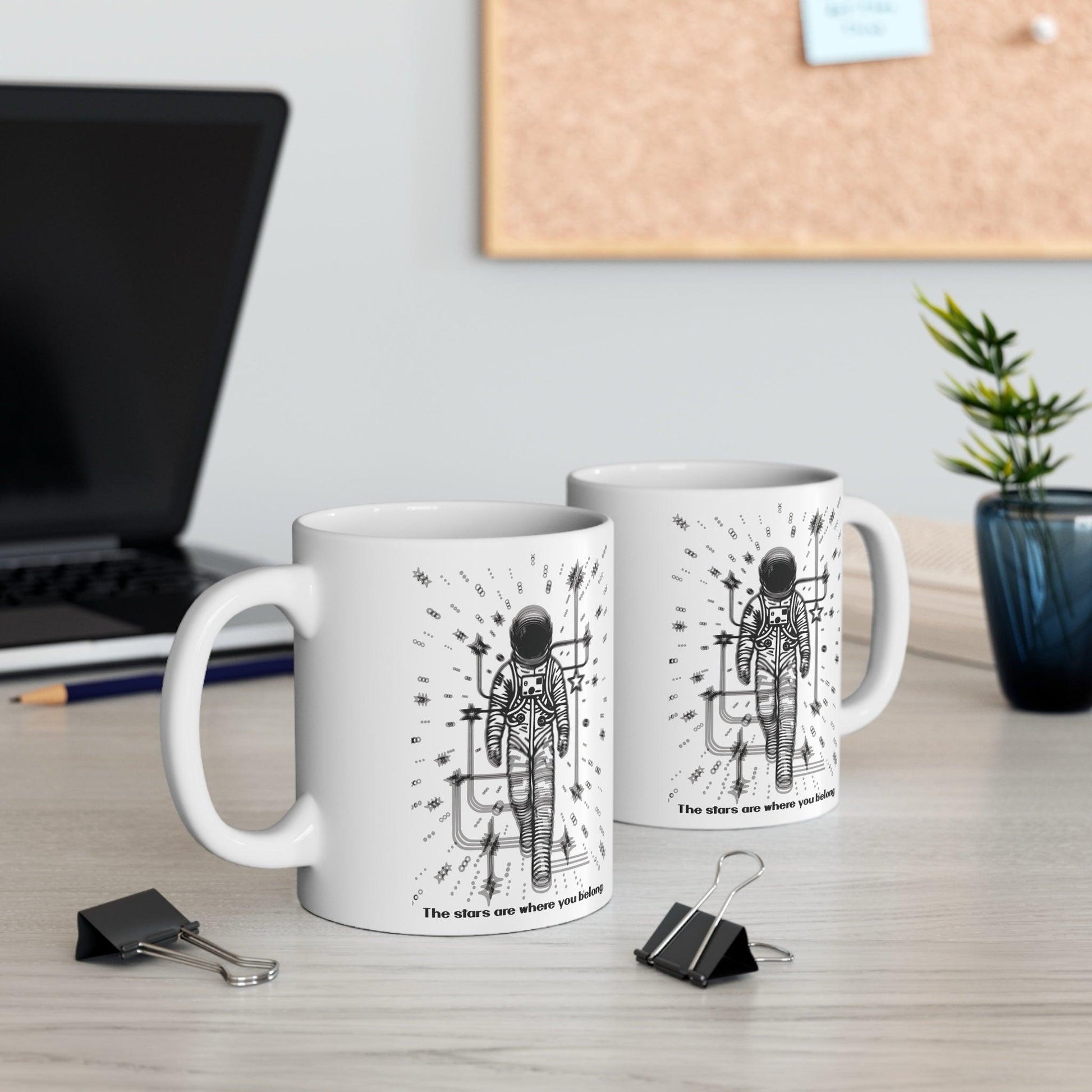 The Stars Are Where You Belong Astronaut Mug | 11 oz - mezetto KEOLIX KEOLIX