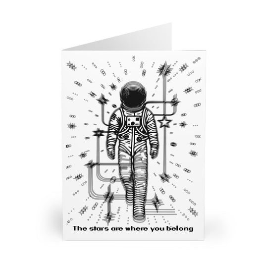 The Stars Are Where You Belong – Celestial Astronaut Card - mezetto KEOLIX KEOLIX