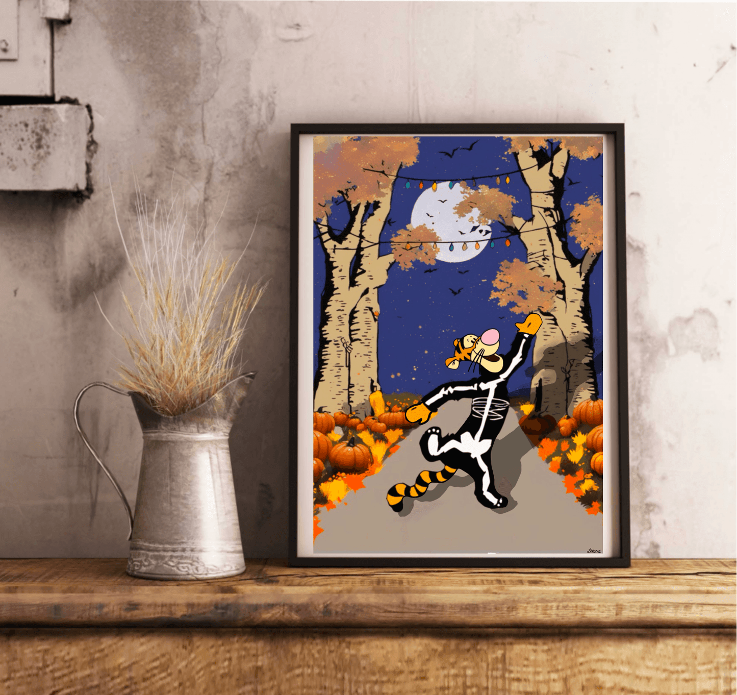 Tigger Halloween Print | A3 A4 A5 Spooky Disney Decor - mezetto KEOLIX KEOLIX