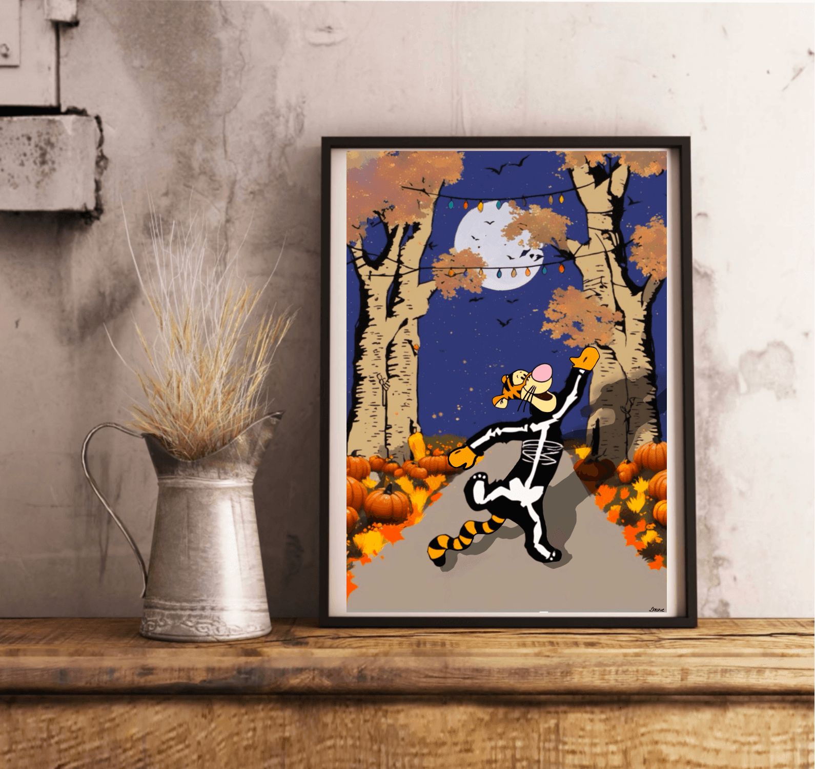 Tigger Halloween Print | A3 A4 A5 Spooky Disney Decor - mezetto KEOLIX KEOLIX