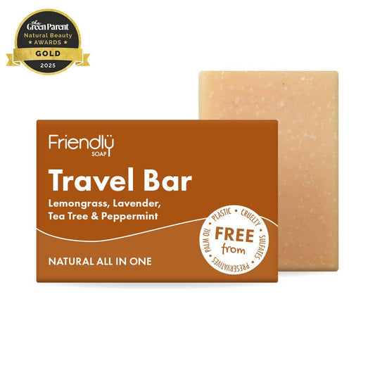 Travel Bar - Lemongrass, Lavender, Tea Tree & Peppermint - mezetto Friendly Soap Friendly Soap