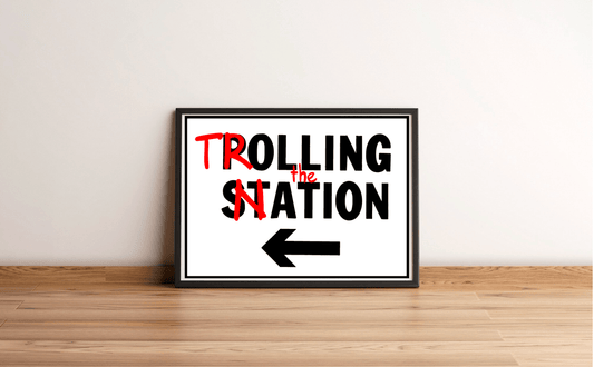 Trolling the Nation – Bold Satirical Political Art Print - mezetto KEOLIX KEOLIX
