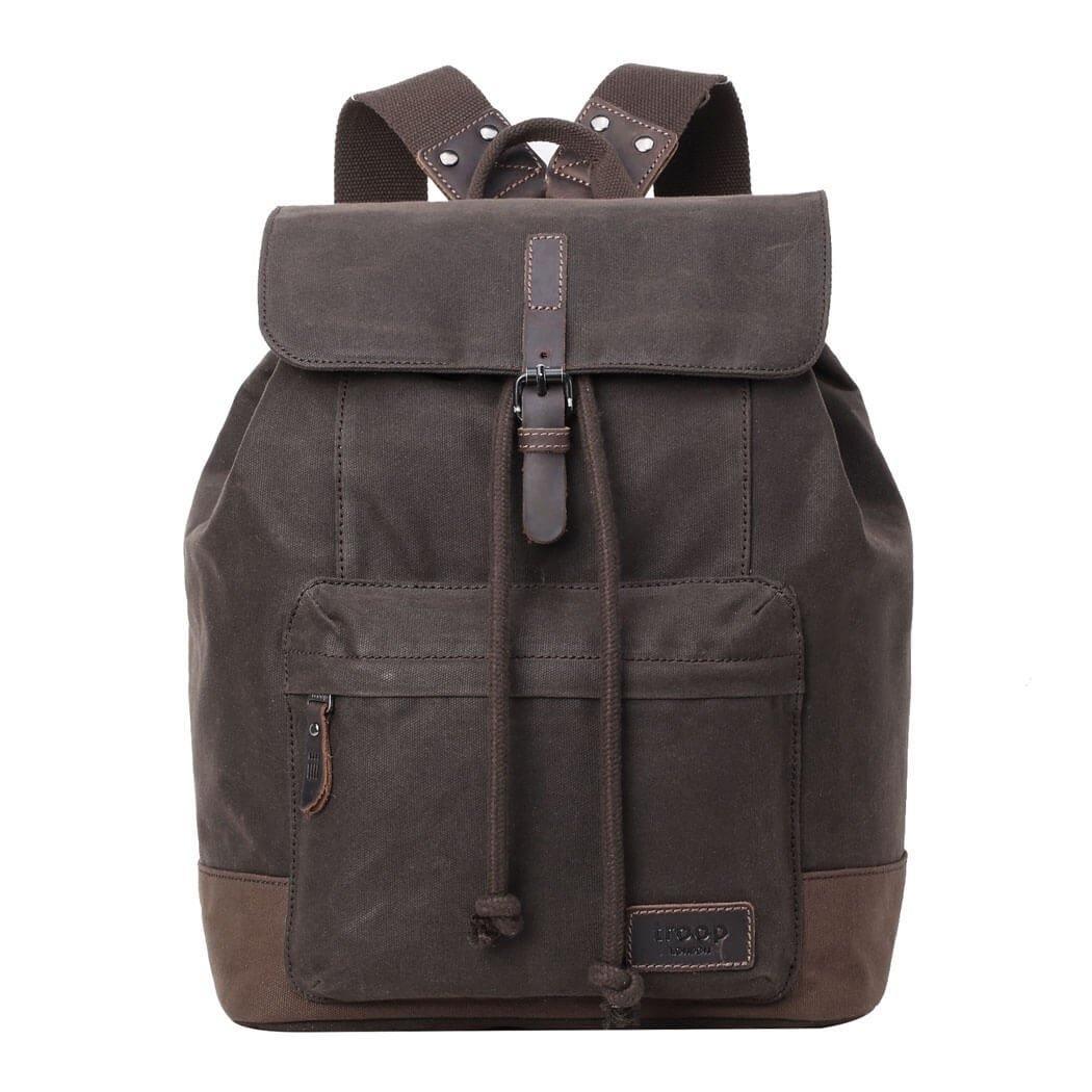 TRP0442 Troop London Heritage Canvas Laptop Backpack, Smart Casual Daypack, Tablet Friendly Backpack - mezetto