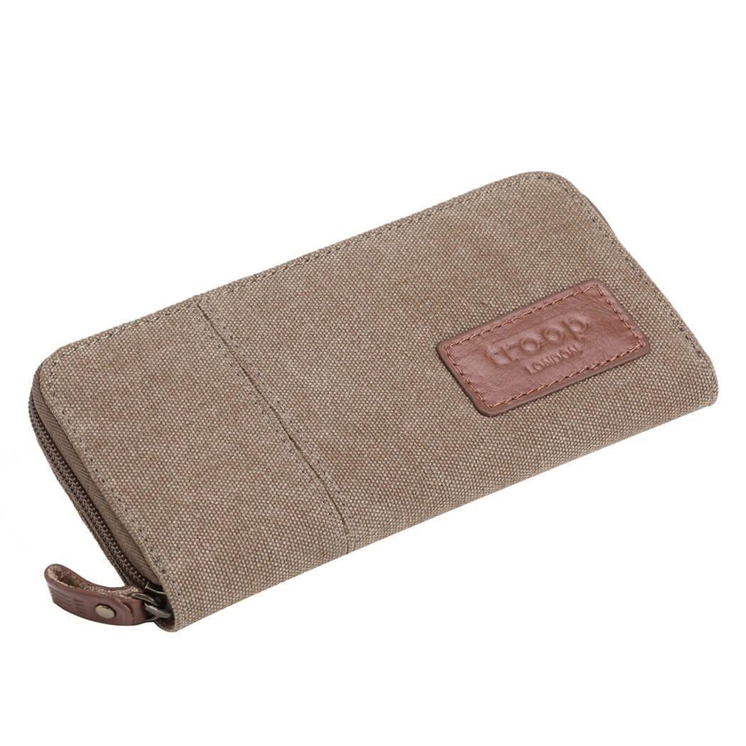 TRP0501 Troop London Accessories Canvas Zip Around Wallet Purse - mezetto
