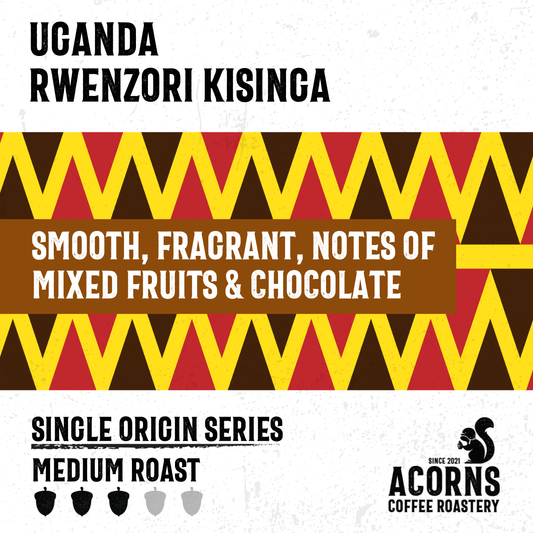 Uganda Rwenzori Kisinga Medium Roast - mezetto Acorns Coffee & Cake Acorns Coffee & Cake