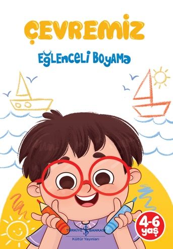 Çevremiz - Eğlenceli Boyama – Kolektif – İş Bankası Kültür Yayınları – kitap kapağı