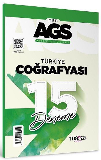 2025 MEB AGS Türkiye Coğrafyası 15 Deneme Tamamı Video Çözümlü – Marka Komisyon – Marka Yayınları – kitap kapağı