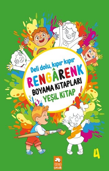 Rengarenk Boyama Kitapları - Yeşil Kitap – Kolektif – Eksik Parça Yayınları – kitap kapağı