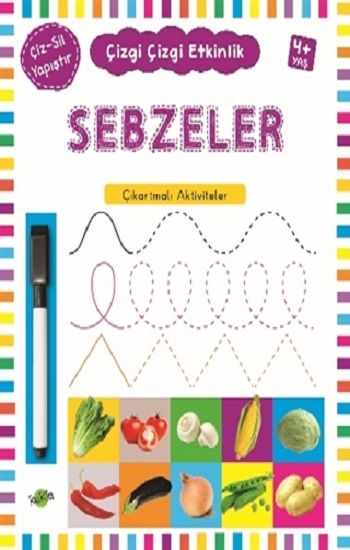 Sebzeler 4 Yaş ve Üstü - Çizgi Çizgi Etkinlik – Kolektif – Kukla Yayınları – kitap kapağı