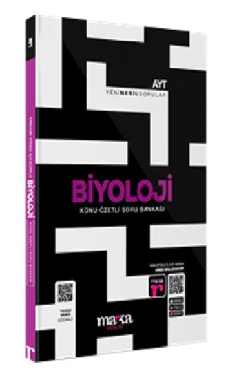 2025 AYT Biyoloji Konu Özetli Yeni Nesil Soru Bankası Tamamı Video Çözümlü (Ciltli) - Marka Yayınları Kitap