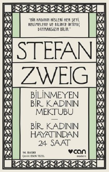 Bilinmeyen Bir Kadının Mektubu – Bir Kadının Hayatından 24 Saat - Can Yayınları Kitap