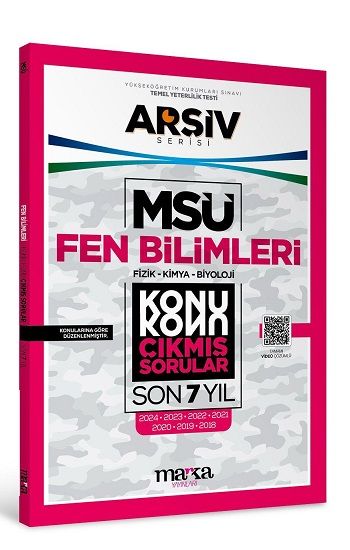 MSÜ FEN BİLİMLERİ Konu Konu ÇIKMIŞ SORULAR Son 7 Yıl – Ösym Komisyon – Marka Yayınları – kitap kapağı