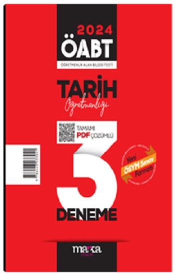 2025 ÖABT Tarih Öğretmenliği Tamamı Çözümlü 3 Deneme – Marka Komisyon – Marka Yayınları – kitap kapağı