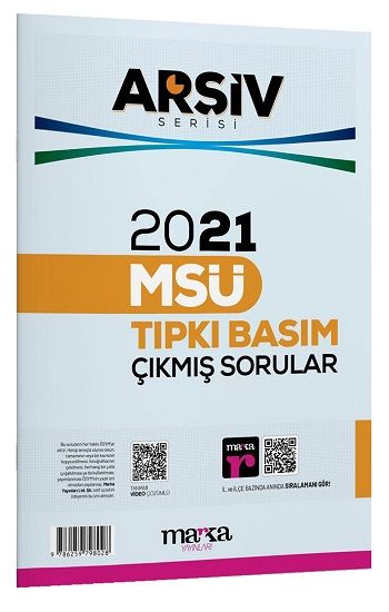 2021 MSÜ ARŞİV SERİSİ Tıpkı Basım Çıkmış Sorular Tamamı Video Çözümlü – Ösym Komisyon – Marka Yayınları – kitap kapağı