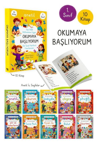 1. Sınıf Okumaya Başlıyorum ANETİL 10 Kitap - Bilgi Park Kitap