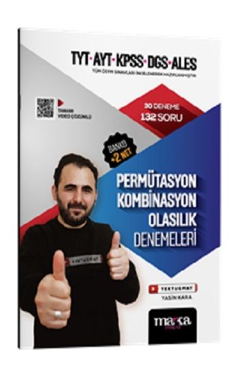 2025 TYT – AYT – KPSS – DGS – ALES Permütasyon Kombinasyon Olasılık Denemeleri – Yasin Kara – Marka Yayınları – kitap