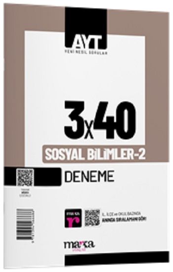 2025 AYT Sosyal Bilimler-2 3x40 Deneme - Marka Yayınları Kitap