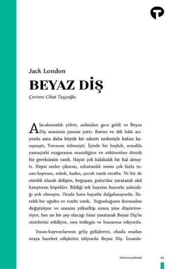 Beyaz Diş – Jack London – Turkuvaz Kitap – kitap kapağı