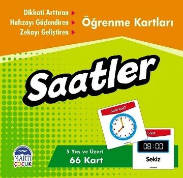 Öğrenme Kartları - Saatler - Martı Çocuk Yayınları Kitap