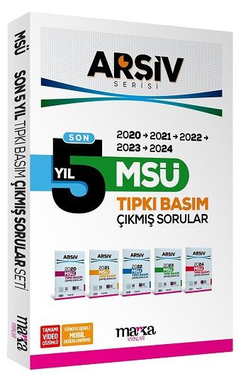 Son 5 Yıl MSÜ ARŞİV Serisi Tıpkı Basım Fasikül Fasikül Çıkmış Sorular Tamamı Video Çözümlü - Marka Yayınları Kitap