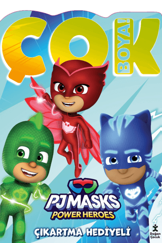 Pjmask Çok Boya! Çıkartmalı Dev Boyama Kitabı – Kolektif – Doğan Çocuk – kitap kapağı