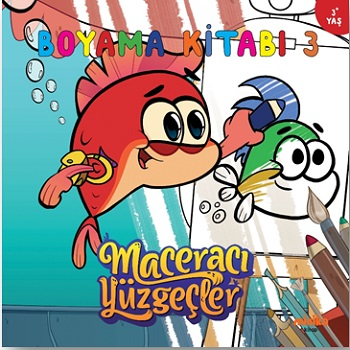Maceracı Yüzgeçler Boyama Kitabı 3 - Minika Kitap