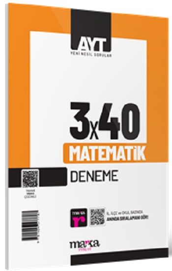 2025 AYT Matematik 3x40 Deneme - Marka Yayınları Kitap