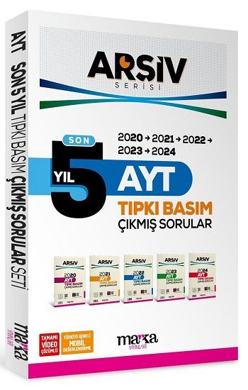 Son 5 Yıl AYT ARŞİV Serisi Tıpkı Basım Fasikül Fasikül Çıkmış Sorular Tamamı Video Çözümlü - Marka Yayınları Kitap